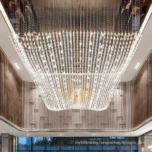 Contemporary luxury lighting hotel lobby glass stainless steel Modern ballroom large chandelier